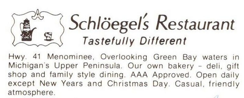 Watermark Bay View Restaurant & Bakery (Schloegels Restaurant) - Vintage Postcard (newer photo)